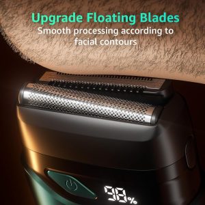 Mbzoey Electric Foil Shavers for Men. Mini Electric Razor.  Emerald Green