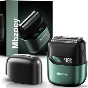 Mbzoey Electric Foil Shavers for Men. Mini Electric Razor.  Emerald Green