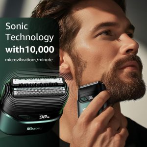 Mbzoey Electric Foil Shavers for Men. Mini Electric Razor.  Emerald Green