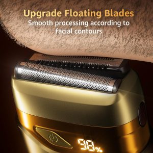 Mbzoey Electric Foil Shavers for Men. Mini Electric Razor. Light Gold