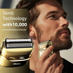 Mbzoey Electric Foil Shavers for Men. Mini Electric Razor. Light Gold
